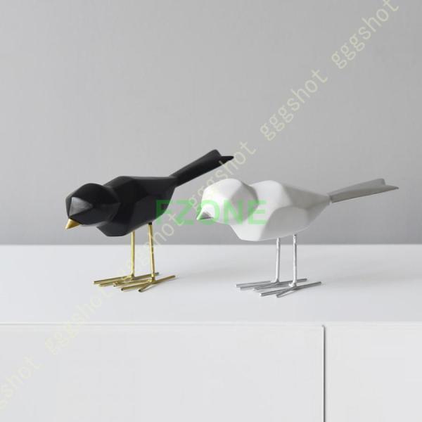 オブジェ 置物 インテリア 幾何学 抽象的 鳥の置き物 鳥置物 玄関 鳥 装飾 リビングルーム オフ...
