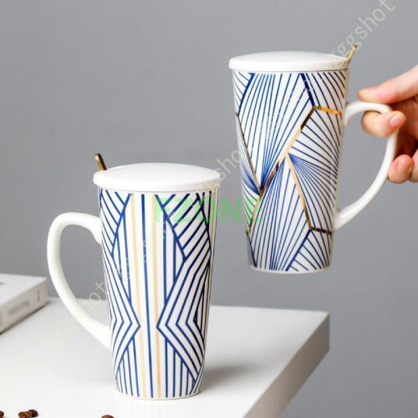 マグカップ 可愛い線柄 陶器 雑貨 男性 女性 コーヒー お茶 マグ カップ 結婚祝い 記念日 ギフ...