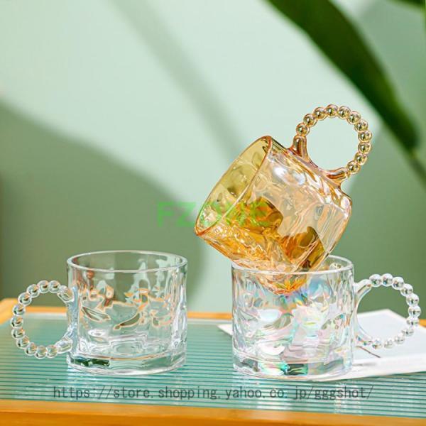 グラスマグ マグカップ ガラス 透明 クリア ガラス食器 耐熱 かわいい おしゃれ コーヒー ティー...