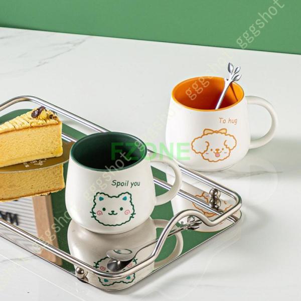 マグカップ 猫 かわいい 350ml コーヒーカップ コップ カップ 北欧 シンプル 大容量 カフェ...