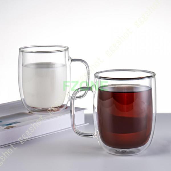 ダブルウォール グラスカップ 350ml 1個 二重構造 耐熱ガラス コーヒーカップ グラス マグコ...