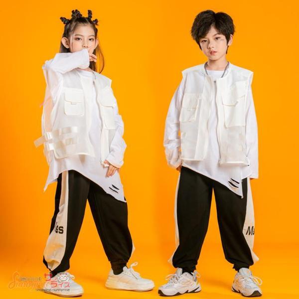 ダンス衣装 ヒップホップ 女の子 男の子   Tシャツ ショートパンツ キッズ  派手 K-POP ...