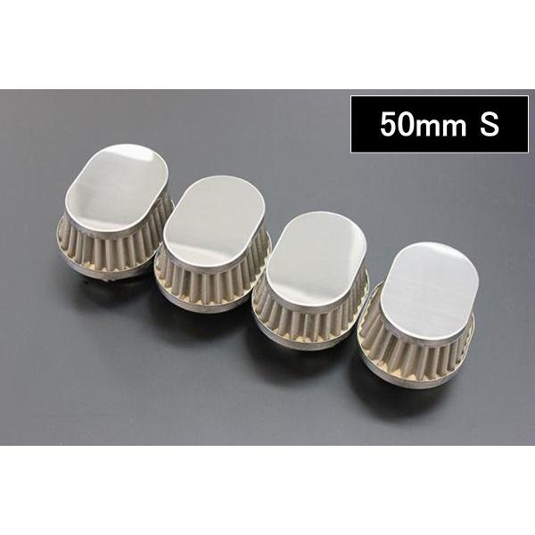 50mm ショート パワーフィルター オーバル型 新品 4個 ステン GPZ400F Z400GP