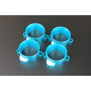 シルバー FCR スモール パワーフィルター用 アダプター アルミ製 4個
