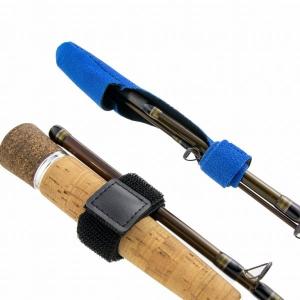 2ピース　ロッドカバー　　　　　青　ティップガード　ロッドベルト　セット