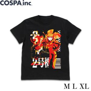 EVANGELION エヴァ2号機 アシッドグラフィックスTシャツ/BLACK-L