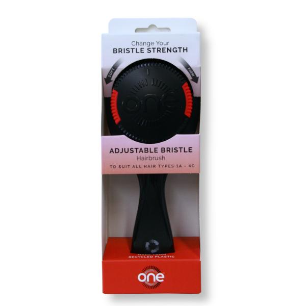 Oneブラシ プロ ソリッドブラック/レッド ワンブラシ ピンの硬さ調節ブラシ  498338503...