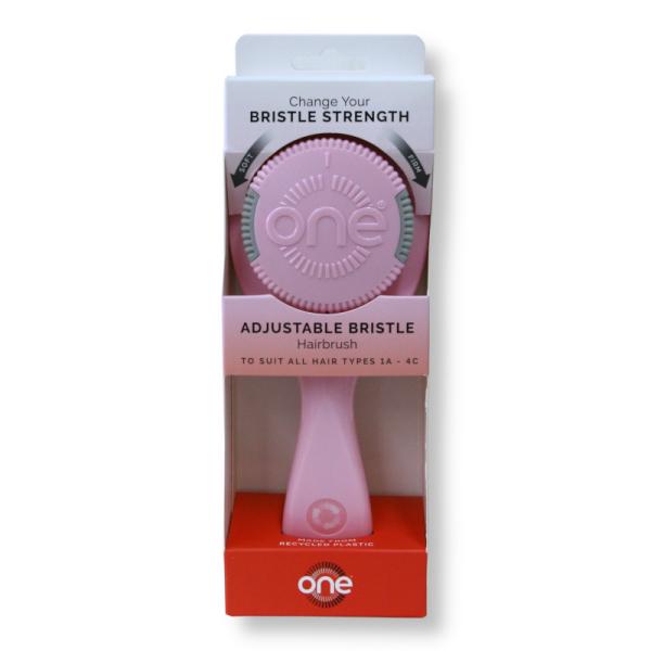 Oneブラシ プロ ライトピンク/グレー ワンブラシ ピンの硬さ調節ブラシ  49833850393...