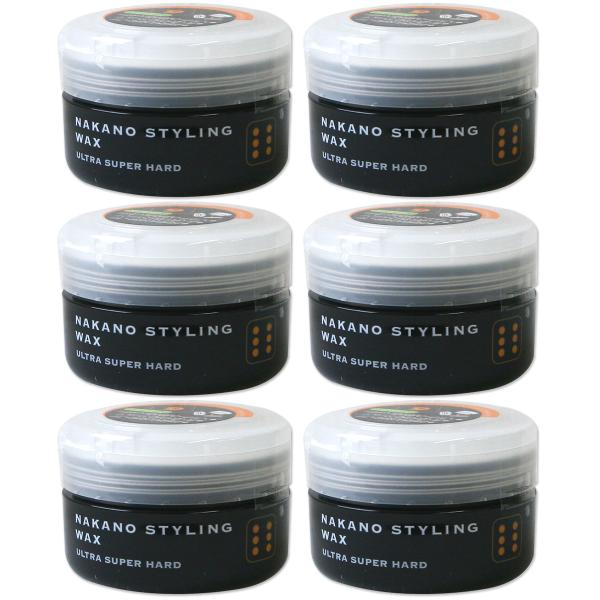 【セット販売 6個セット】ナカノ スタイリング  ワックス 6 ウルトラスーパーハード 90g 49...