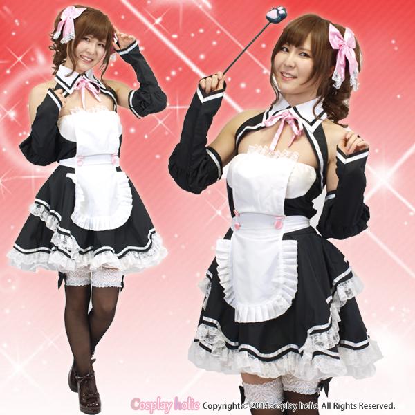 【コスプレホリック】メイド服 襟から胸元にかけてのデザインがとても凝ったアニメメイド