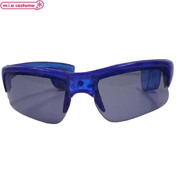 1283G★【送料無料・即納】B品 LEDブルーフレームサングラス パリピ スカウター アンドロイド...