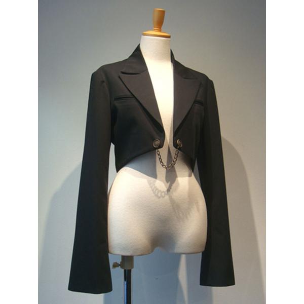 ゴシックロリータコートブラッククリスマスメタルディテールコットンブレンドロリータアウター