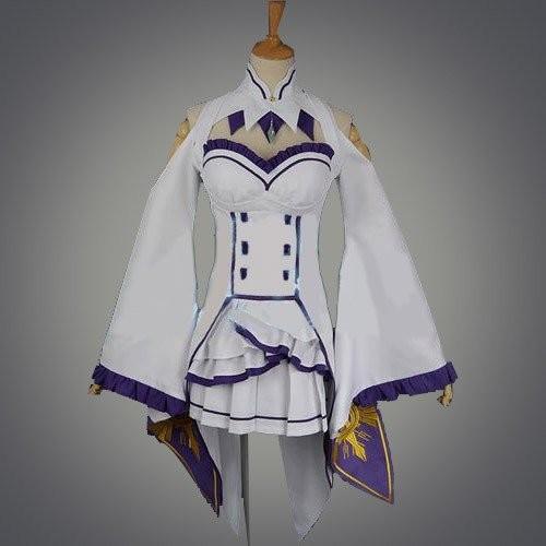 Re:ゼロから始める異世界生活 エミリア風 コスプレ衣装 イベント 演出服 変装 二次会 COS C...