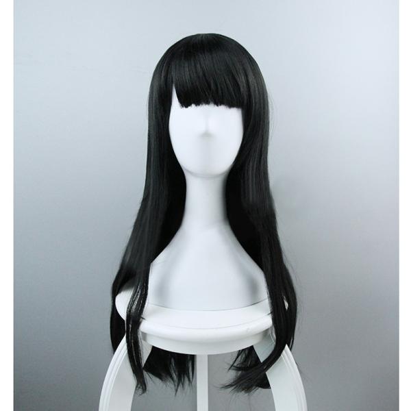 orange オレンジ 茅野 貴子 ちの たかこ 黒 ブラック 80cm 風 コスプレウィッグ かつ...