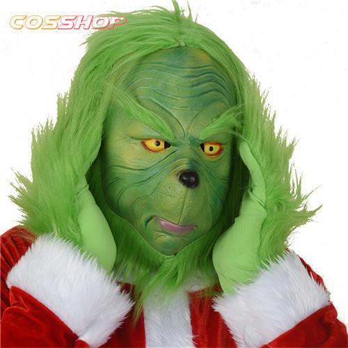 The Grinch Mask クリスマス 泥棒オタク コスプレ面白いマスク 仮面 コスチューム　ハ...