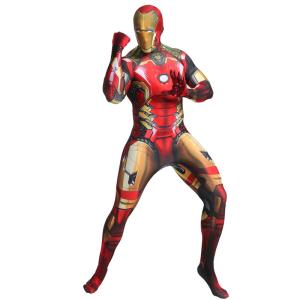 Iron Man アイアンマン　戦闘服 全身タイツ　子供用　大人用　コスプレ衣装　柔らかい 弾力と伸縮性あり　ハロウィーン イベント 仮装 パーティー