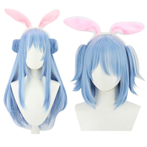 バーチャルYouTuber ホロライブ3期生 兎田ぺこら コスプレウィッグ　2種類デザイン 40CM...