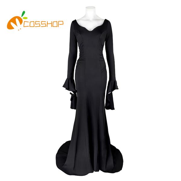 モーティシア ドレス コスチューム アダムス Wednesday ウェンズデー 衣装 コスプレ ハロ...