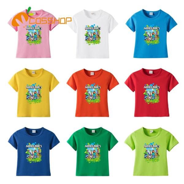 Minecraftマインクラフト　2023子供服　男の子　夏半袖　Tシャツ　純綿