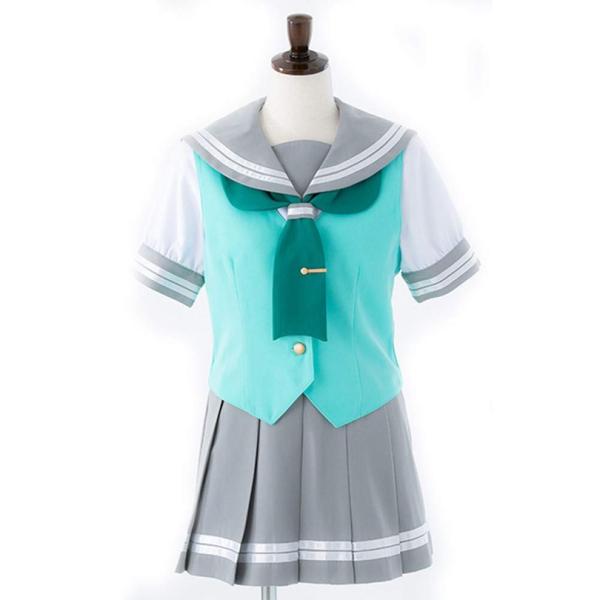 実物撮影コスプレ用 ラブライブ！サンシャイン!! 小原鞠莉 コスプレ衣装 セーラー服 ベスト コスチ...