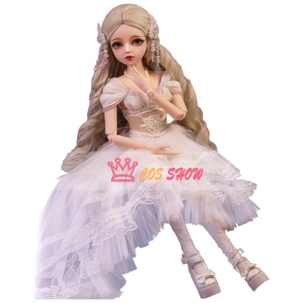 実物撮影 BJD 球体関節人形 ドール 可動ボディ BJD人形 60cm エレガント ロングドレス ...