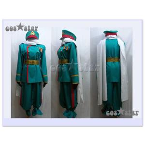 コススター ヘタリア ロシア イヴァン・ブラギンスキ風 インデックス軍服 コスプレ衣装  【男女XS...