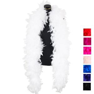 送料無料】羽 マラボー ストール 羽根 ボリューム ショール フェザー