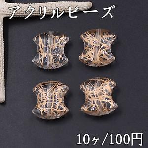 アクリルビーズ 錨 22×24mm クリアアンティークゴールド【10ヶ】