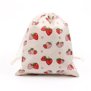 いちご柄巾着袋 収納袋 小物入れ お菓子入れ ...の詳細画像1
