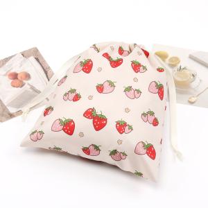いちご柄巾着袋 収納袋 小物入れ お菓子入れ ...の詳細画像4
