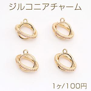 ジルコニアチャーム 土星 12×15mm ゴールド（1ヶ）｜costumehouse