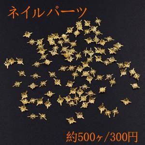 ネイルパーツ メタルパーツ フラッシュスター 3.5×5mm ゴールド【約500ヶ】｜costumehouse