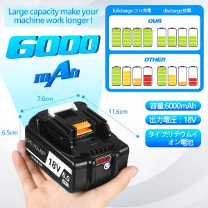 マキタ 18V バッテリー 6.0Ah Mak...の詳細画像1