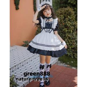 子供メイド服 子どもワンピース 女の子コスチュ...の詳細画像1