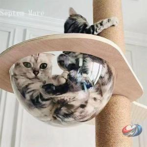 キャットタワー 宇宙船 透明カプセル キャットステップ キャットウォーク感覚で楽しく遊べて、インテリアにも映える近未来風アイテムです