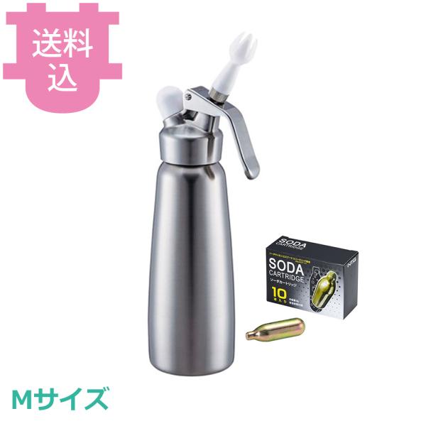 日本炭酸瓦斯製 エスプーマ スパークリング M ステンレス ソーダカートリッジ10本セット（CO2エ...