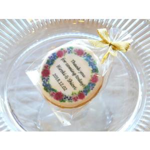 メッセージプリントアイシングクッキー ボルドー ブルーフラワー プチギフト 結婚式 二次会 ウェディング 披露宴 退職 ノベルティ 引越し 挨拶 内祝 Print3 Cotoriya 通販 Yahoo ショッピング