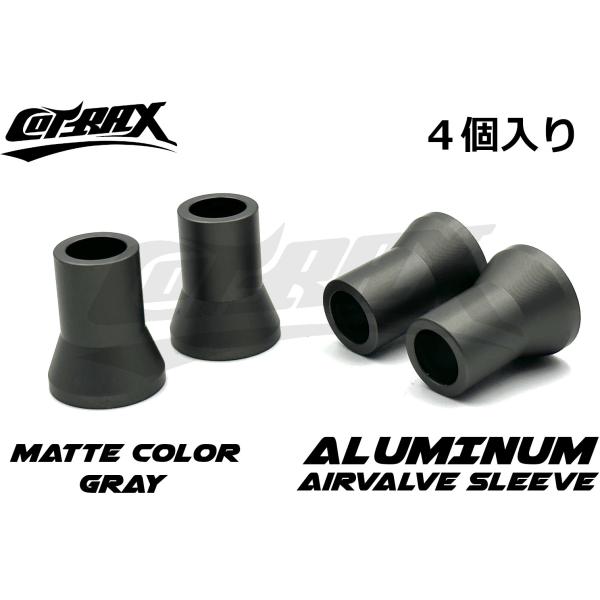 【COTRAX】アルミエアバルブスリーブ 4個set TR413 ゴムバルブ用 軽量アルミ製 エアバ...
