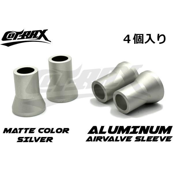 【COTRAX】アルミエアバルブスリーブ 4個set TR413 ゴムバルブ用 軽量アルミ製 エアバ...