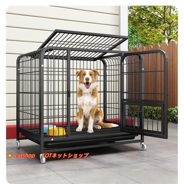 ペットケージ犬檻犬小屋ケージペットサークルドッグケージペットフェンス小型大型中型犬用ペット用品キャス...