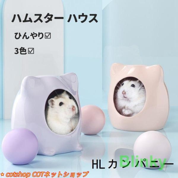 ハムスターハウス陶器ドワーフ小動物可愛いおもしろおうちおへや隠れ家寝床日陰日よけ砂遊びトイレ涼感ひん...