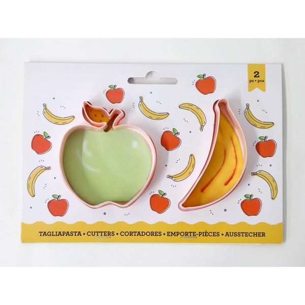 クッキー抜型 2個セット (りんご・バナナ)
