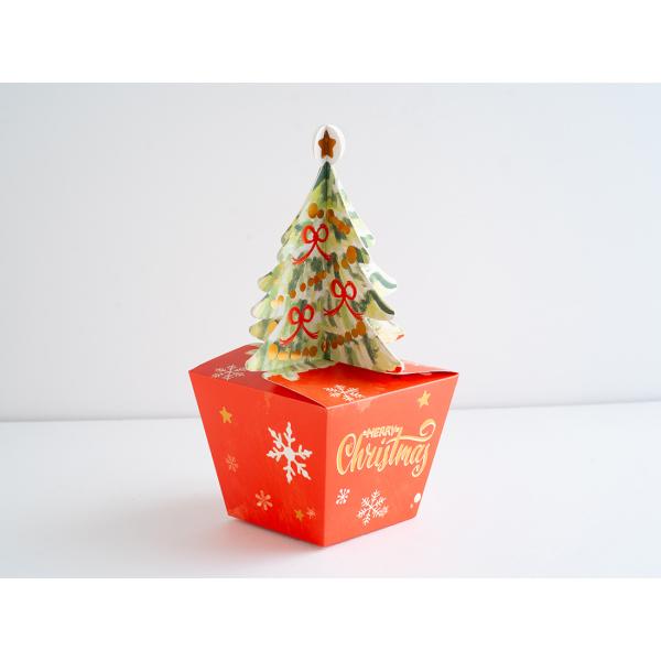 ギフト箱 クリスマスツリースタンド レッド大