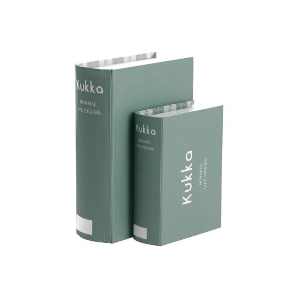 ギフト箱 KUKKA2021 ブック型 グリーン (大小2個セット)