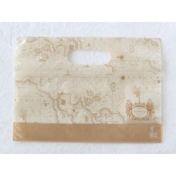 cotta ワイドジッパーバッグ ヴィンテージマップ M