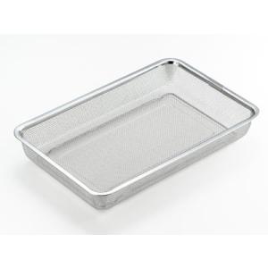 ステンレス角型水切りザル 大