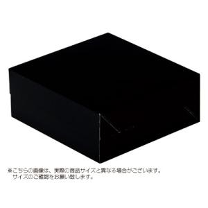 【少量販売】ケーキ箱 ロックBOX 65-ブラック 160(トレーなし)【1枚】