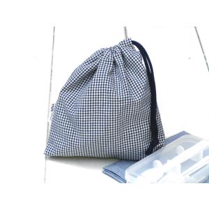 片絞り巾着袋　横19×縦20センチ