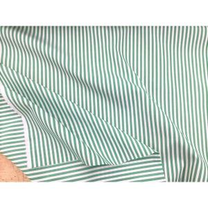 お買い得!190円布 ストライプ 緑×白の詳細画像2