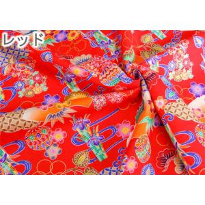 生地 紅型風 沖縄 びんがた ブロード 和柄 ...の詳細画像3